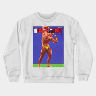 MUSCLE POWER - Vintage Physique Muscle Male Model Magazine Cover Crewneck Sweatshirt